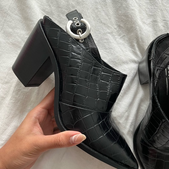 L’intervalle Croc Leather Slingback Booties - Picture 2 of 3